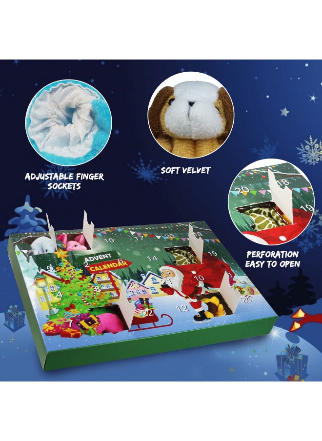 Sakayo Christmas Advent Calendar 2024 for Kids 24 Days Christmas Countdown Calendar with 24 Pcs Animal Finger Puppets Plush Toys Christmas Party Favors Xmas Gifts for Toddler Boys Girls Children Teens  - Image 3