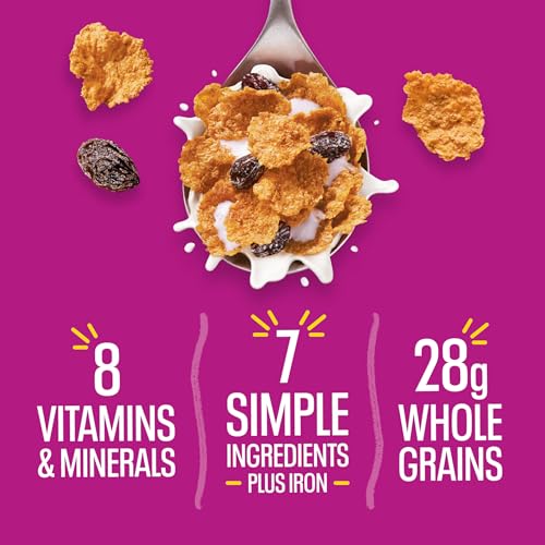 Kellogg's Kellogg’s Raisin Bran Breakfast Cereal, High Fiber, 28g Whole Grain, Large Size, 20.9 oz - Image 2