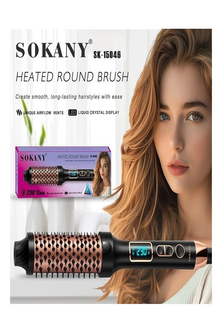 sokany SK-15046 Digital Hair Dryer Thermal Brush, Modern Technology for Frizz, Hair Styling and Hair Drying - Image 2