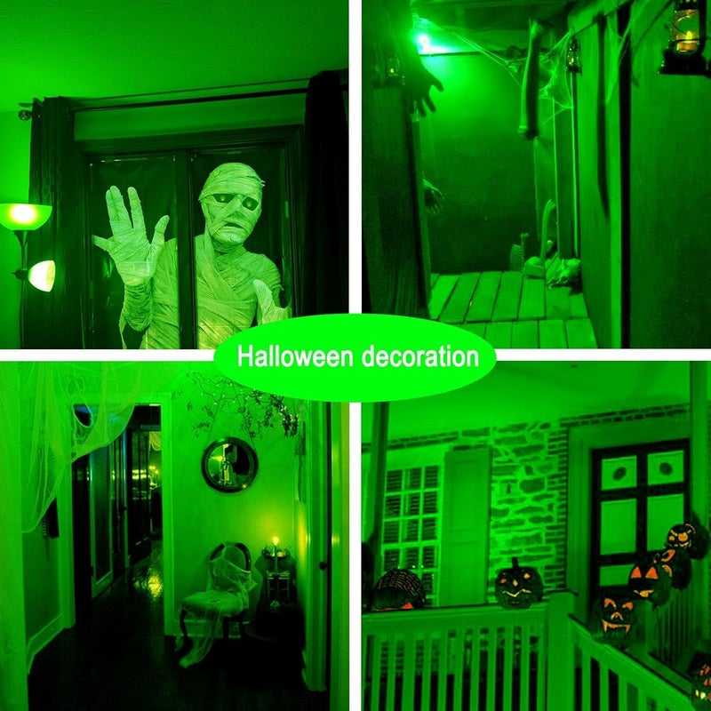 Pack of 10 A19 9W Green LED Light Bulbs with E27 Base and 1150 Lumens - Image 4