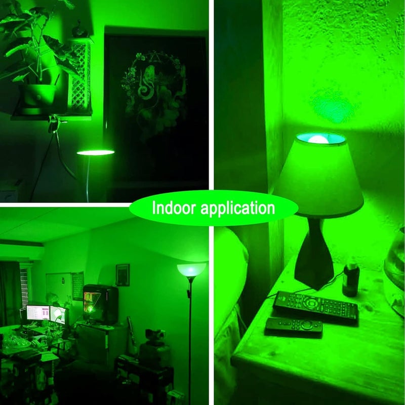 Pack of 10 A19 9W Green LED Light Bulbs with E27 Base and 1150 Lumens - Image 3