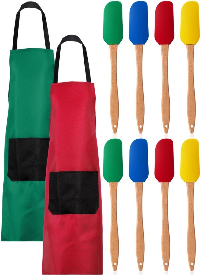 Berlune 16 Pieces Christmas Spatula Apron Gifts Bulk Christmas Baking Kitchen Utensil Gifts Apron for Stocking Stuffers - Image 1
