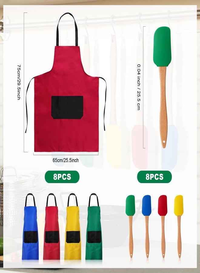 Berlune 16 Pieces Christmas Spatula Apron Gifts Bulk Christmas Baking Kitchen Utensil Gifts Apron for Stocking Stuffers - Image 2