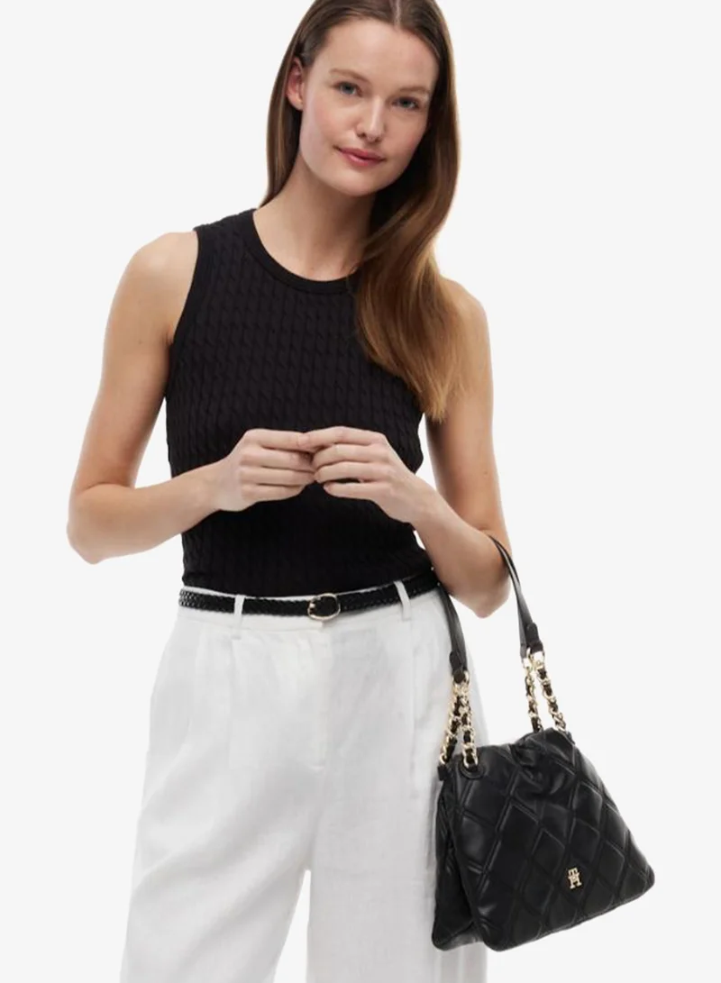 TOMMY HILFIGER Monogram Quilted Tote Bag