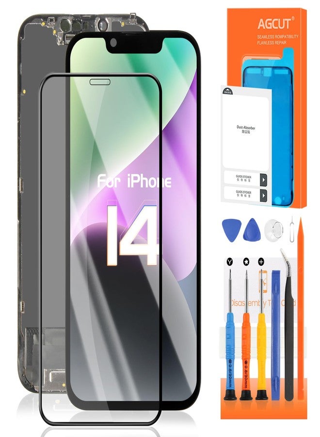 AGCUT Soft OLED for iPhone 14 Screen Replacement for iPhone 14 LCD Display A2882, A2649, A2881, A2884, A2883 LCD Digitizer Touch Screen Assembly Repair Part with Protective Film+Tools - Image 1