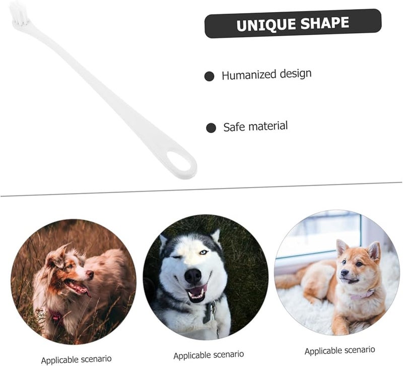 فرشاة أسنان مزدوجة الرأس للكلاب الصغيرة مع فرشاة الأصابع لتنظيف الأسنان بسهولة والعناية بالفم - Image 5
