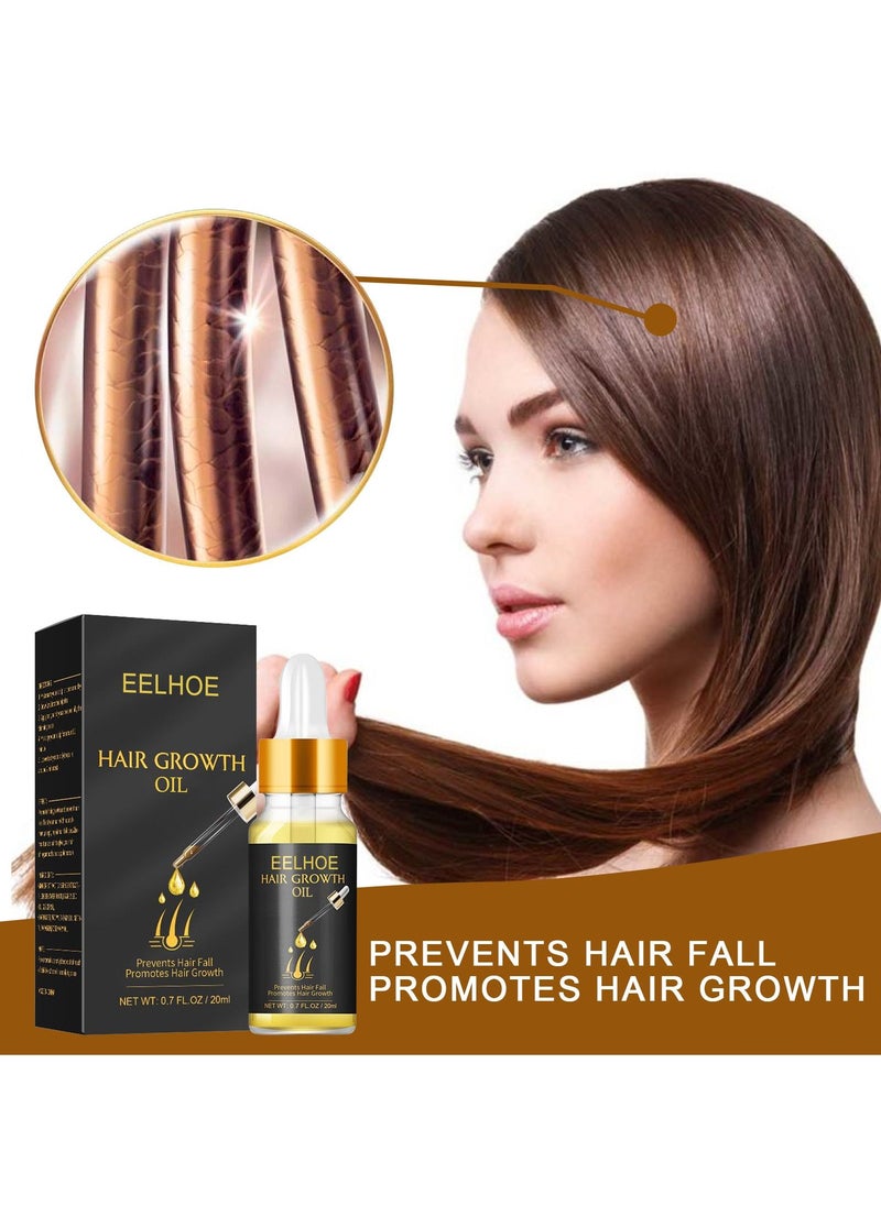 EELHOE - Natural Biotin Hair Growth Oil Serum to Stimulate Hair Regrowth for Thicker Stronger Hair for Men & Women - Image 1