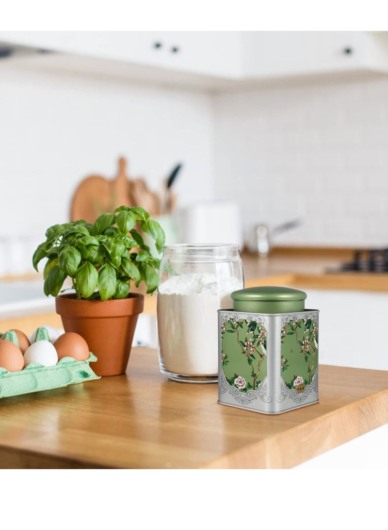 Excefore Metal Container Tea Canister 2 Pack Tea Tin Canister With Airtight Double Lids Chinese Style Tea Caddy For Dry Food Coffee Sugar Storage Tea Containers For Storage Tea Bags Coffee Sugar - Image 3