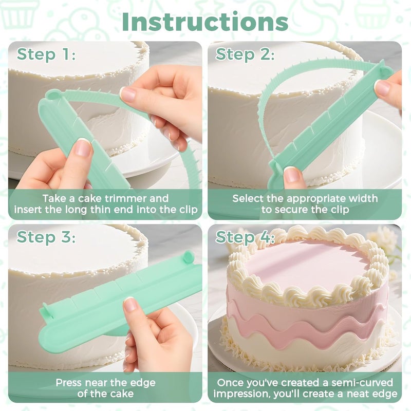 KCMOSGI 4 Pcs Cake Arch Guide Tool, Cake Arc Ruler, Cake Arch Tool Convenient for Controlling the Size and Position of the Arc, Suitable for Beginners and Bakers. - Image 4