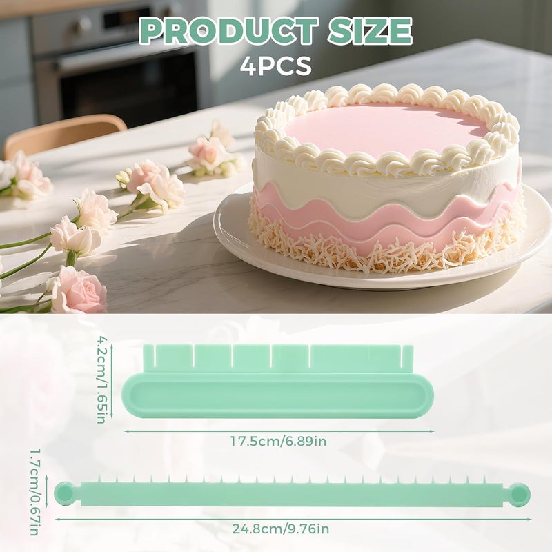 KCMOSGI 4 Pcs Cake Arch Guide Tool, Cake Arc Ruler, Cake Arch Tool Convenient for Controlling the Size and Position of the Arc, Suitable for Beginners and Bakers. - Image 2