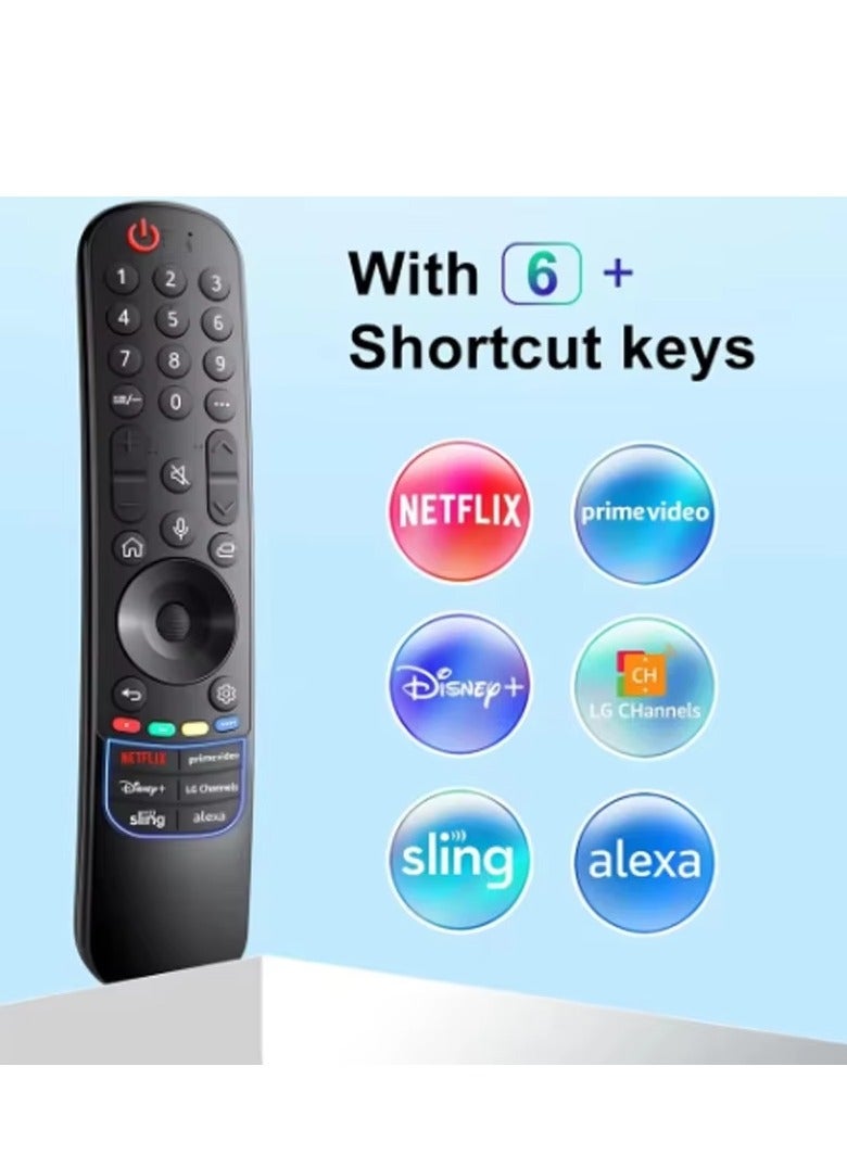 MR21GA Universal Remote TV Control for LG Smart TV Voice Remote Fit for LG 4K LED LCD OLED UHD HDTV Smart TV Remote with 4 Shortcut Buttons Pointer Flying Mouse - Image 4
