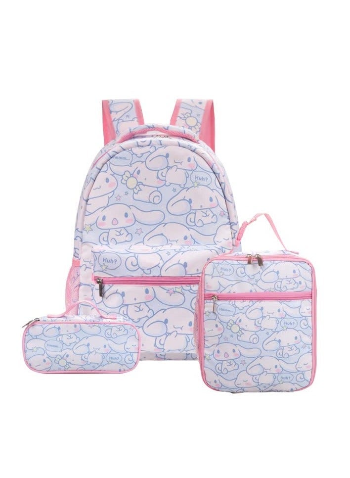 NIBEMINENT Cartoon Kulomi Kuromi three-piece set Cinnamon dog KT schoolboy school bag kids cartoon backpack backpack,D8 03  - Image 1