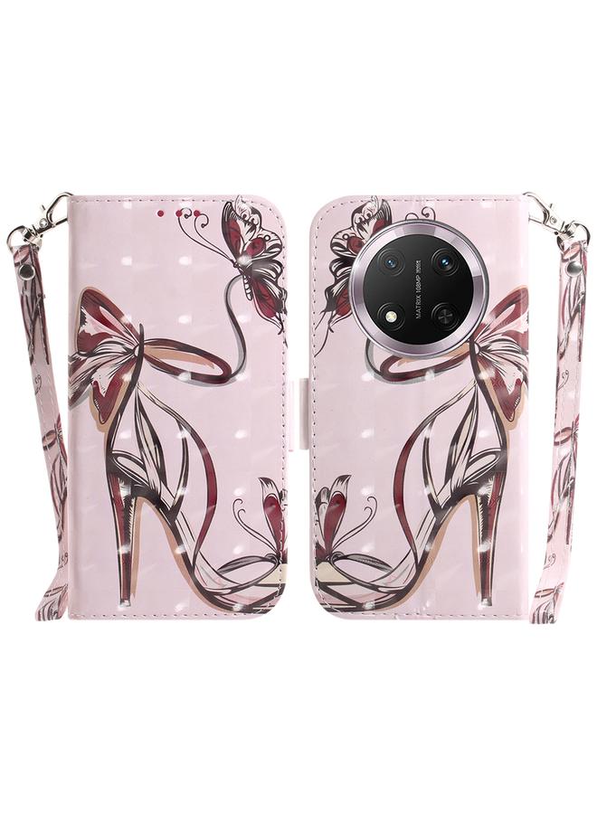 جرين تايجر جراب هاتف Honor X9c ثلاثي الأبعاد ملون من الجلد قابل للطي أفقيًا - Image 1