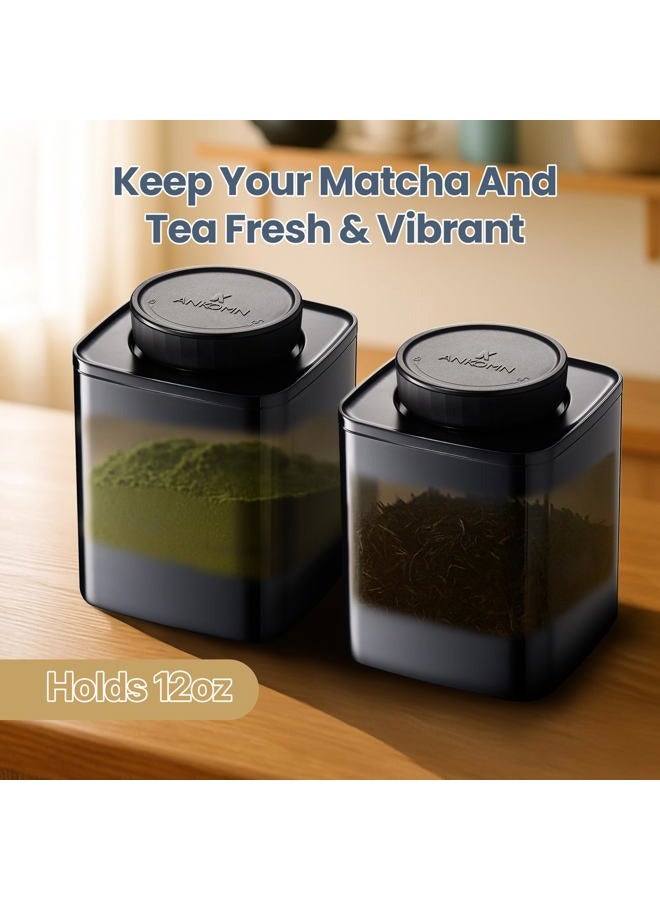 ANKOMN TeaVault Opaque Airtight Matcha Container – 20 Fl Oz - Loose Leaf Tea Storage Canister & Organizer for Freshness, Aroma & Flavor. Premium Storage for Matcha Powder, Tea Bags, Chai & Green Tea - Image 2