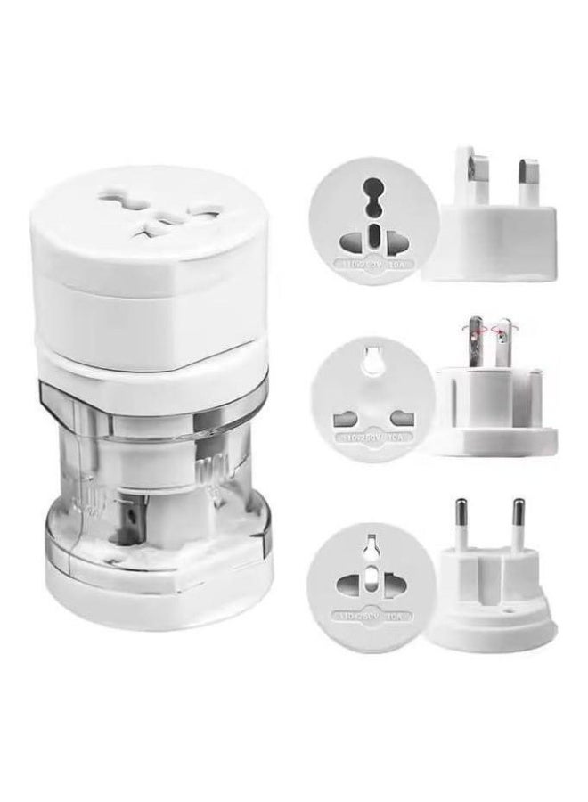 Universal Travel Adapter with Multiple Plugs – Compatible with Saudi Arabia, Europe, USA, Australia – Works in 150+ Countries – Compact Design with Child Safety - Image 1
