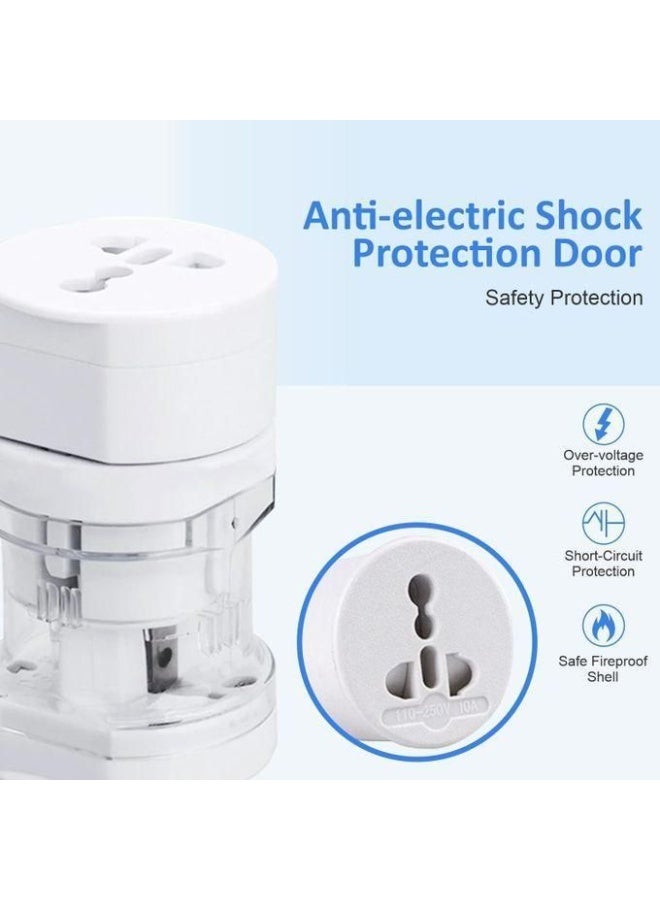 Universal Travel Adapter with Multiple Plugs – Compatible with Saudi Arabia, Europe, USA, Australia – Works in 150+ Countries – Compact Design with Child Safety - Image 4