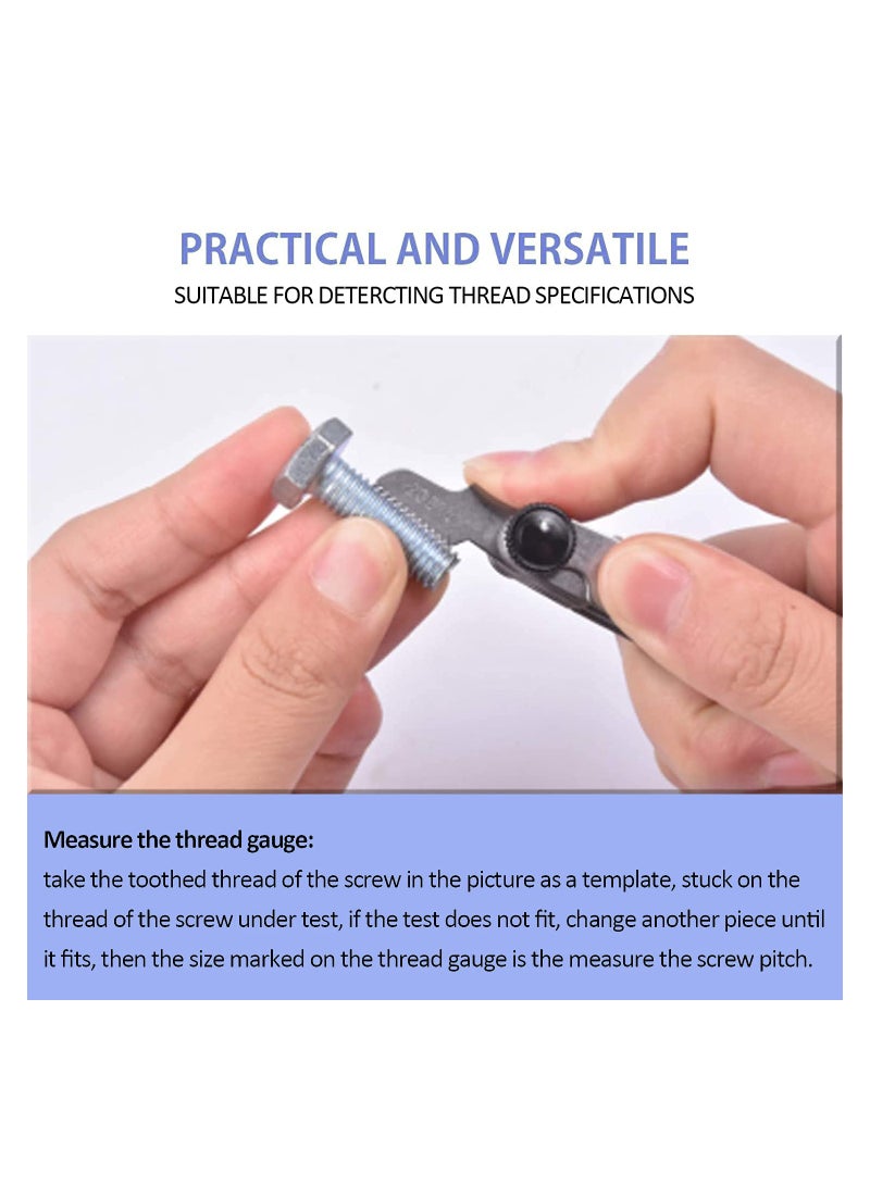 SOLARAE Thread Pitch Gauges Measure Tool 3 Pcs 55 & 60 Degree Metric System Centre Gage  + 51Pcs America SAE Type + 52 Pcs Metric & America SAE Type & British Whitworth - Image 3