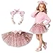 PinkSheep Girls Cat Costume SetLed Light Up Girls Tutu Skirt With Cat Ears Headband Bow Tie Tail Accessories Kids School Party Outfit Animal Costumes Halloween Dress Up Cosplay Birthday Gifts - Image 2