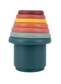 Nuby Nuby Stacking Soft Silicone Cups Interactive Toy, Promotes Coordination, Seven Piece  - Image 2
