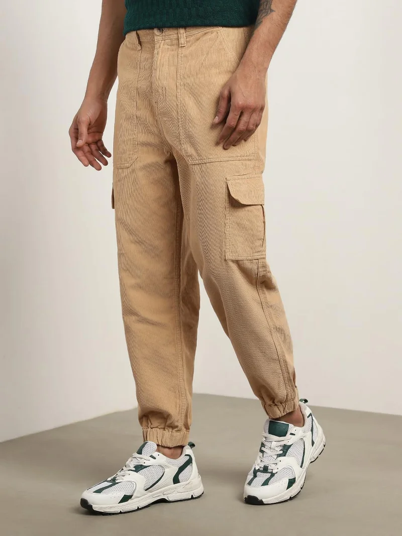 NOBERO  Men's Cargo Pants in Beige for Men | Best Price UAE