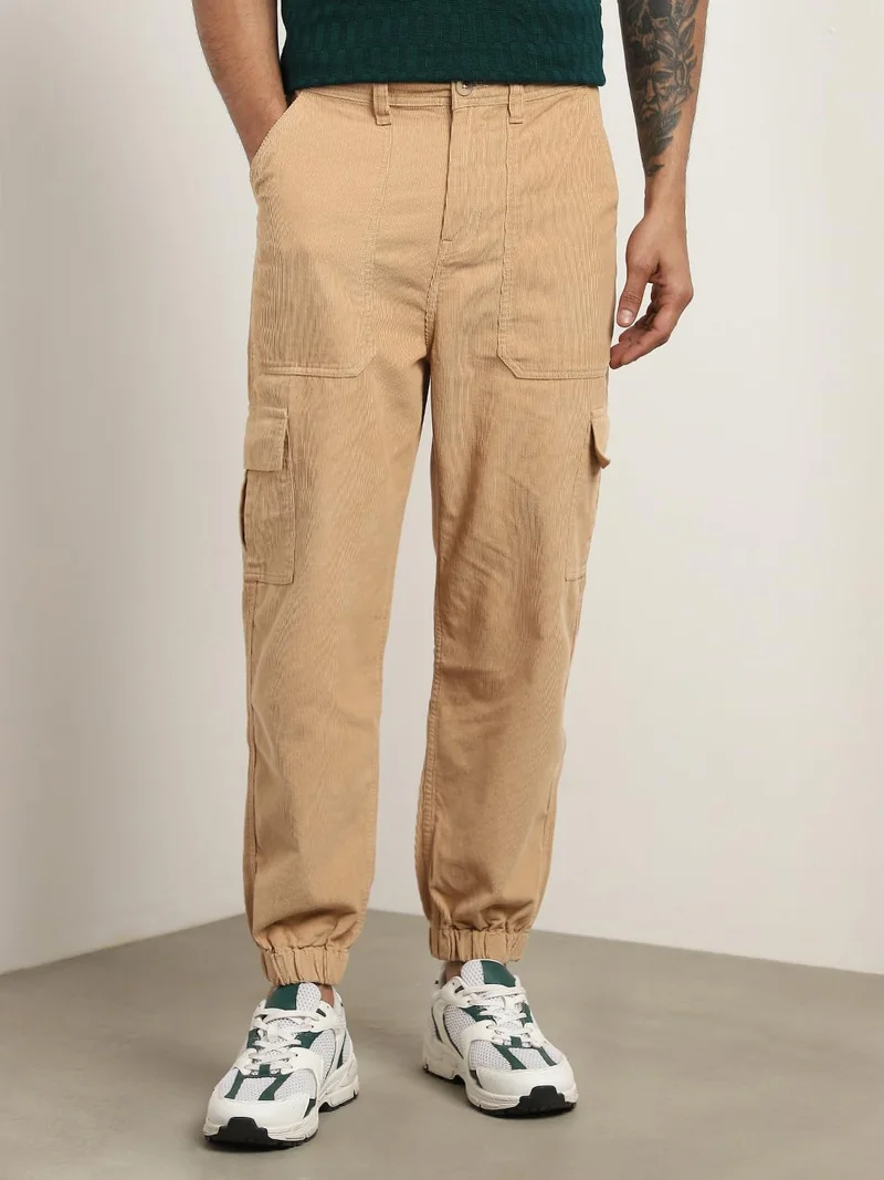 NOBERO  Men's Cargo Pants in Beige for Men | Best Price UAE