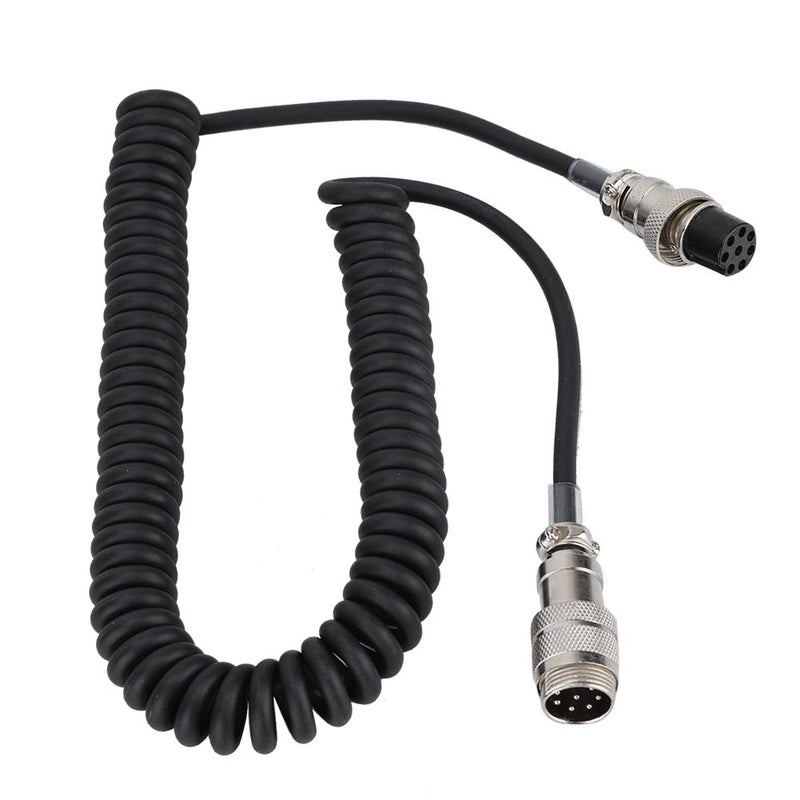 8 Pin Coiled Microphone Cable 23 6in Male to Female for Radio Transceiver - Image 4