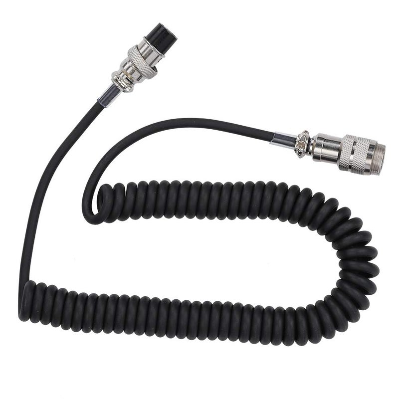 8 Pin Coiled Microphone Cable 23 6in Male to Female for Radio Transceiver - Image 2
