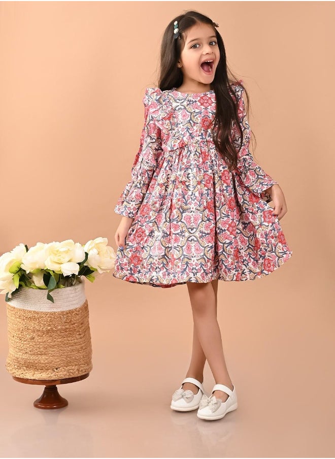 LILPICKS فستان مطبوع بملاءمة واسعة  - Image 1