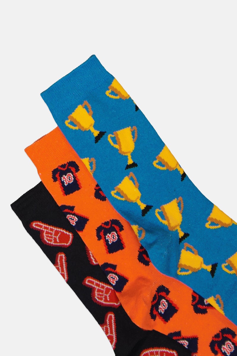 The Orrsum Sock Co Men 7 Pack Graphic Print American Football Socks, Multicolor - Image 2
