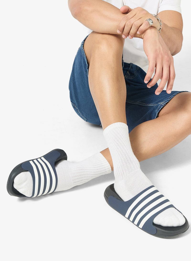 Seventy Five Casual Stripes Detail Slides - Image 5