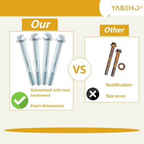 YaBeHo (12 PCS) Engine Stand Bolt Kit and M10-1.5 Engine Stand Bolt Flange Kit Compatible with LSX LS LS1 4.8L 5.3L 6.0L 6.2L LR4 LQ4 LS6 LQ9 L33 LS2 LH6 L92 L76 LY2 LY5 LY6 LC9 LFA LH8 LMG - Image 4