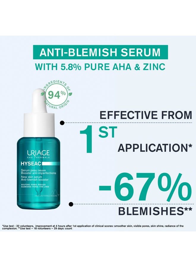 Uriage Hyseac Skin Renewing Serum with 5.8% Pure AHA - Works against Blemishes Due to Emotional Stress & Hormonal Peak - Effective from the 1st Use - Non-Greasy - 30 ml - Image 4