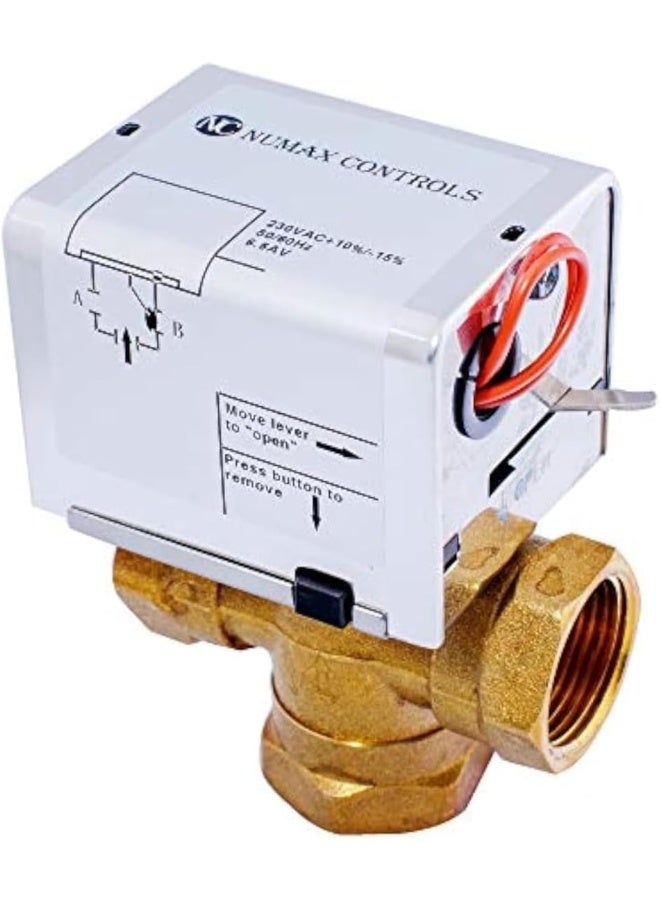 Royal Apex Hvac Motorized Actuator With Valve For Chiller Water Ac Systems Ac230V 6.5W 2 Way 3/4" - Image 1
