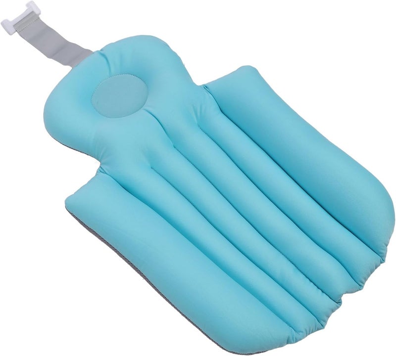 Bathtub Cushion for Adults, Non Slip Bathing Mat with Neck and Back Support, Soft Mesh Foam Bathtub Back Pad for Home Bathroom Soaking, Relaxing Bath Pillow (Blue) - Image 3