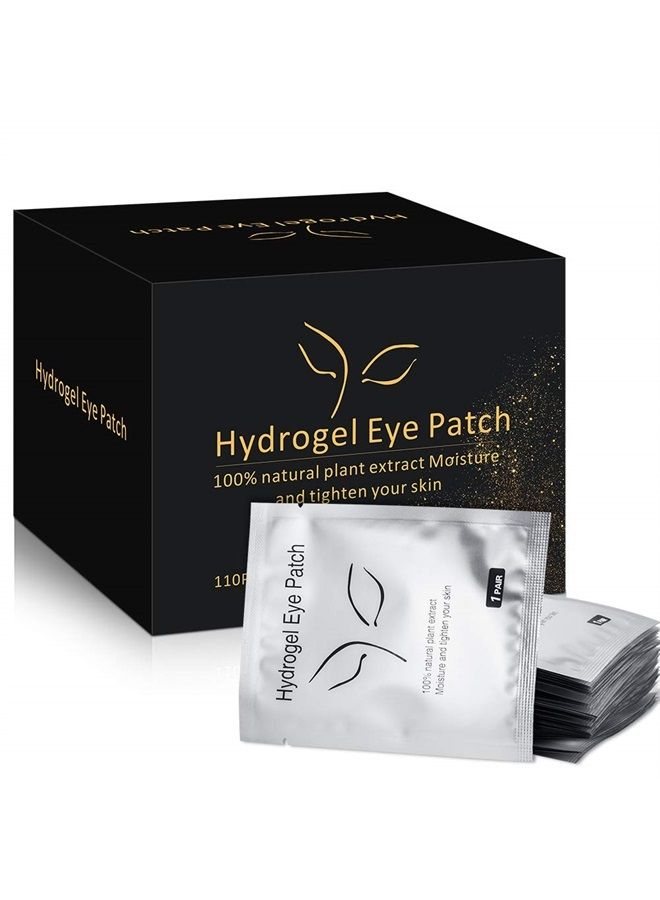 Ocim 100 Pairs Under Eye Pads, Eyelash Extension Eye Pads, 100% Natural Hydrogel Eye Patch Lash Gel Pad for Eyelash Extensions supplies, Beauty Makeup Eye Mask Kit - Image 1