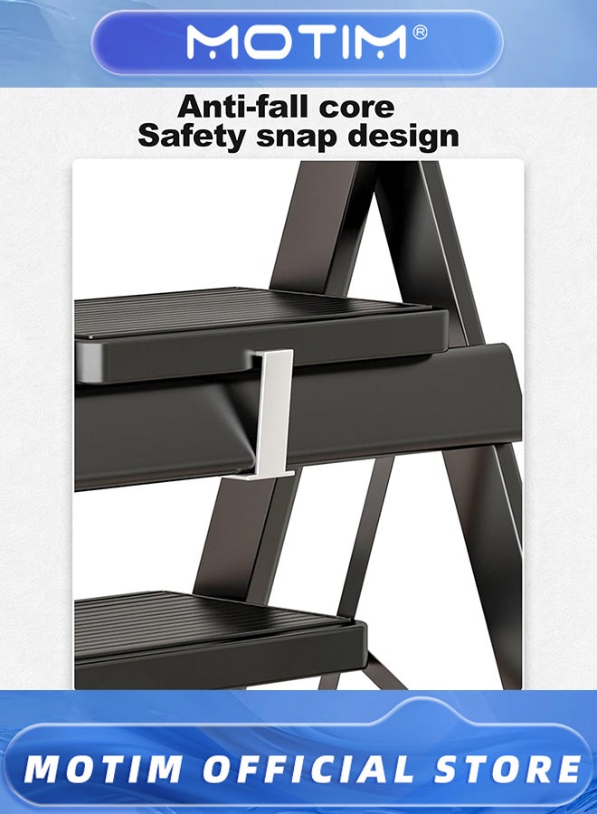 Motim 5 Step Ladder with tool bench Household Folding ladder Carbon Steel Portable Ladder for Home Use - Image 3