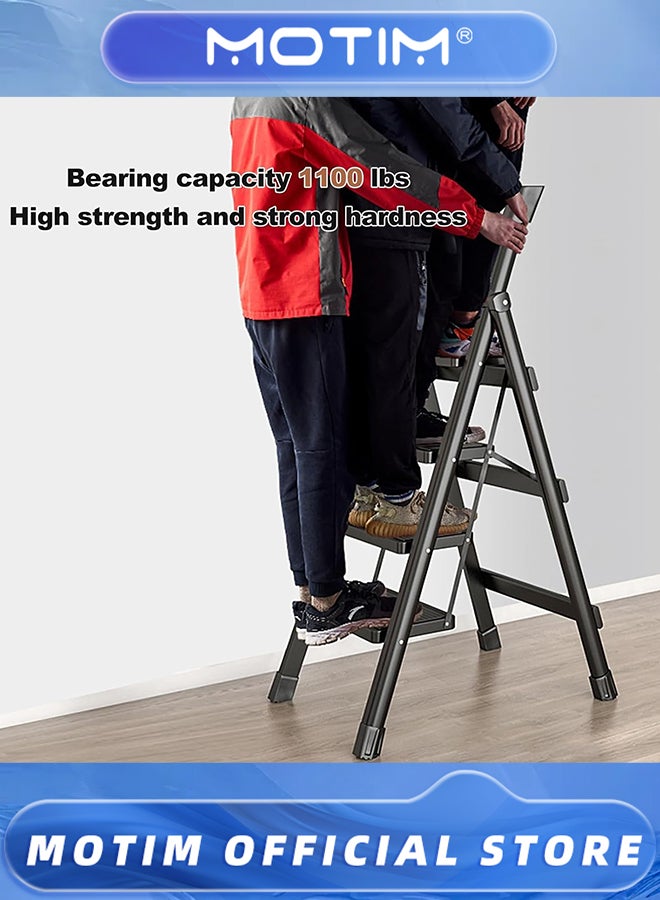 Motim 5 Step Ladder with tool bench Household Folding ladder Carbon Steel Portable Ladder for Home Use - Image 4