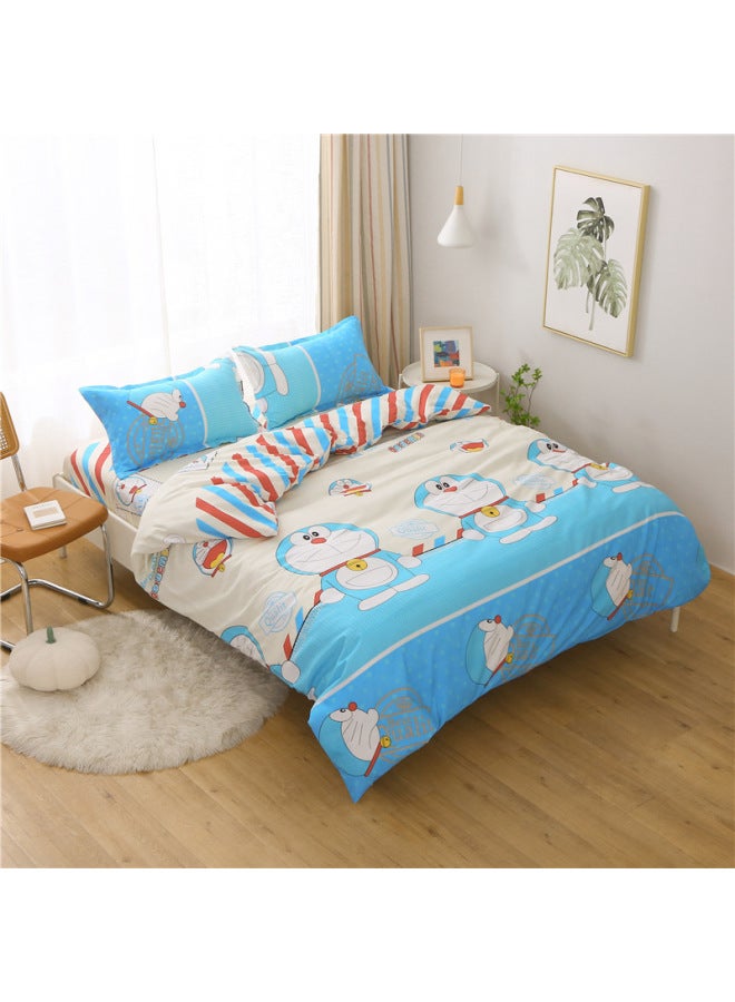Quilt Cover Single Piece 150x 200 Student Dormitory Single Quilt Cover 200x 230cm Double Quilt Imitation Cotton Four Seasons Wholesale-Color:Doraemon-Specifications:1.9m Piece Set [quilt Cover 150*200] - Image 1