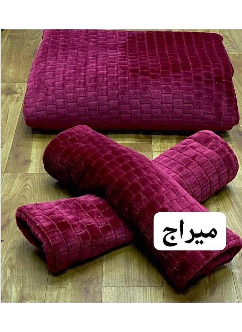 Generic Large plush bed mattress set, laser engraving, Korean design  - Image 3