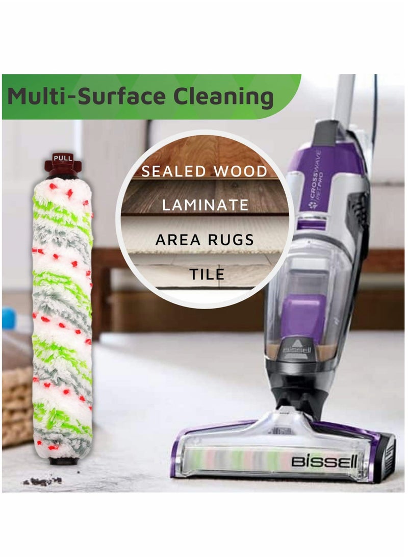 SYOSI - Replacements Part for All in One Wet Dry Vacuum PET PRO and Cordless Accessories (2 Multi-Surface Pet Brush Rolls+2 Filters) - Image 1