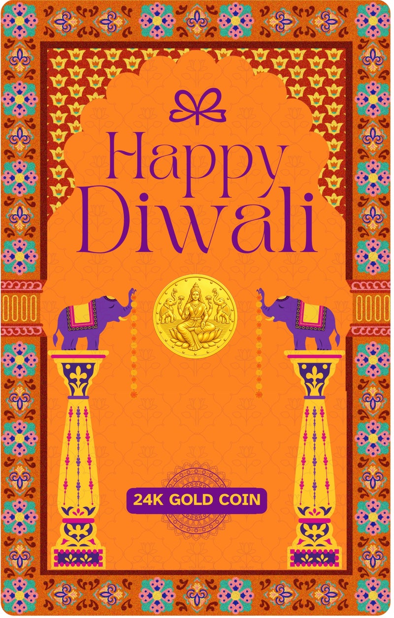 Celebrations Gold - Diwali 1g Coin - 24K 999.9 Pure Gold - 2026 - Image 1