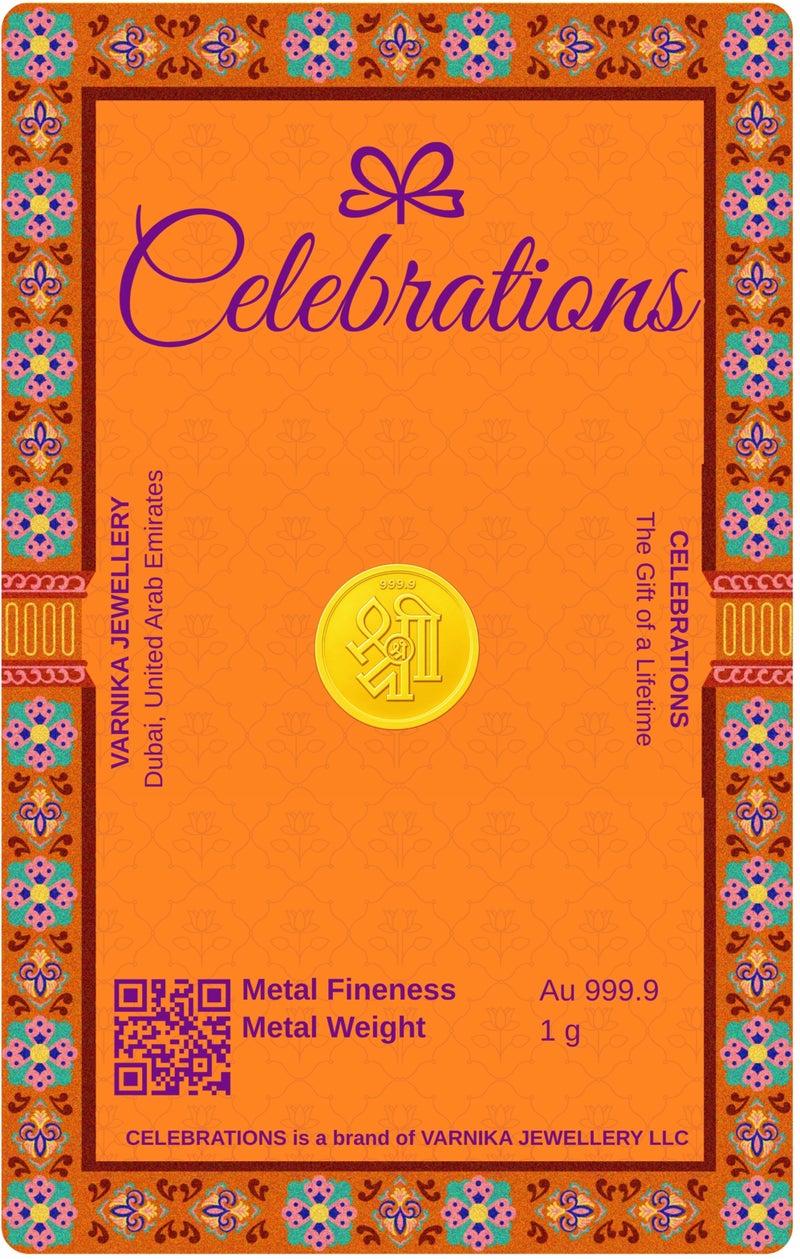 Celebrations Gold - Diwali 1g Coin - 24K 999.9 Pure Gold - 2026 - Image 3