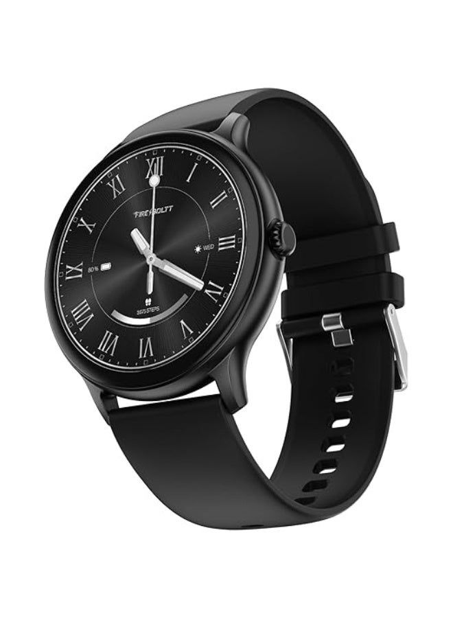Fire-Boltt Phoenix Round Smart Watch 1.38″ HD Display with Bluetooth Calling, SpO2 & Heart Rate Monitor, 120+ Sports Modes, IP67 Waterproof, Fitness Tracker Smartwatch for Men & Women - Black - Image 1
