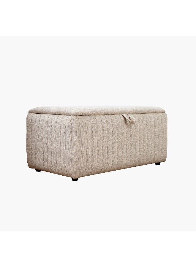 Home Box Upholstered Storage Bench in Beige - Image 4