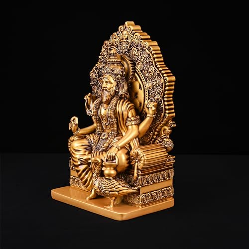 Artarium Lord Vishwakarma Idol for Home Decor & Pooja Room (6 Inch), Resin Vishwakarma Ji Murti Bhagwan Brahma Statue Decorative Showpiece for Temple, Office Desk & Gift - Image 5