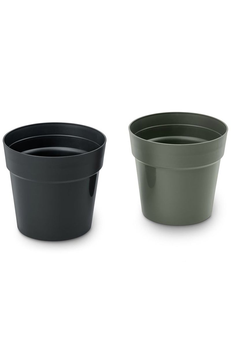 Tchibo 2 Piece Herb Cachepots, Black  - Image 2