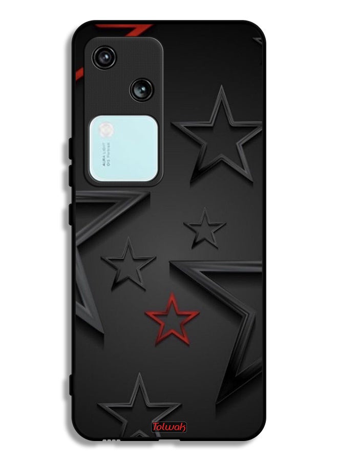 Tolwak غطاء حماية بنقشة نجوم لهاتف Vivo V30 5G - Image 1
