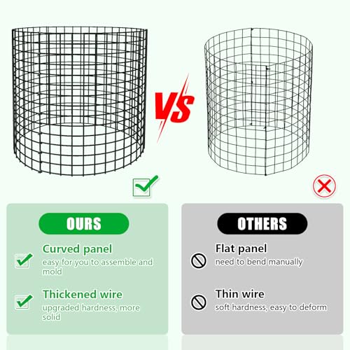 RGJ 5 Pack Plant Protector from Animals, 13x12 inch Wire Plant Cages Mesh Plant Cage Garden Plant Protector, Sturdy Bunny Barricades Chicken Wire Cloche Plant Protectors for Keeping Bunny Animals Out - Image 5