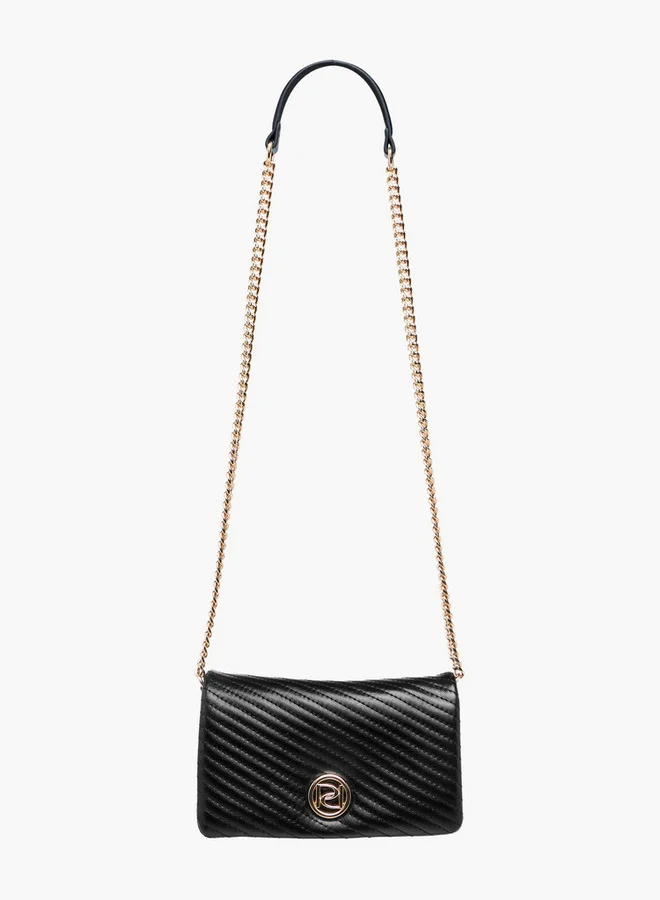 Paprika Quilted Crossbody Bag with Chain Strap