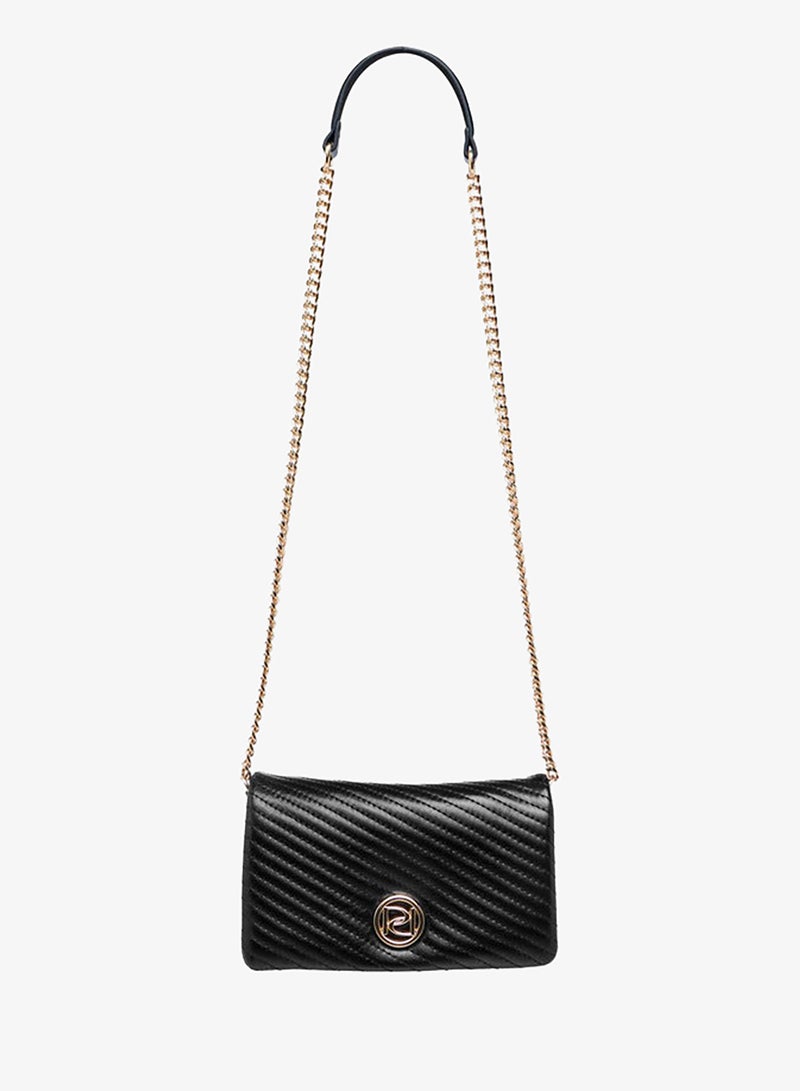 Paprika Quilted Crossbody Bag with Chain Strap - Image 3